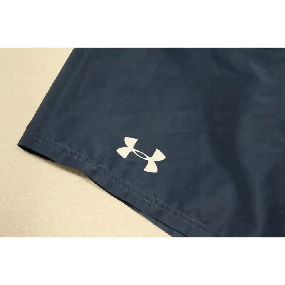 Under Armour Gym Shorts HeatGear Running Lined Blue W/Pockets 6